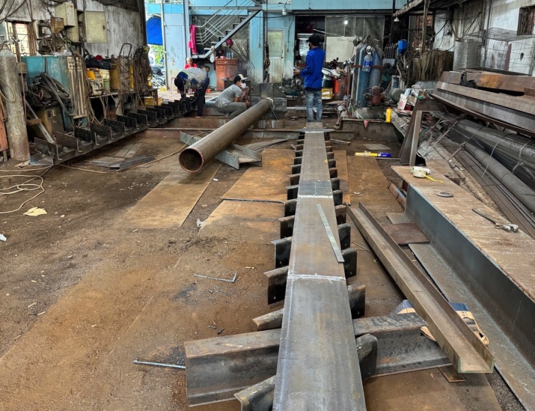THI CÔNG HỆ THÔNG TRỤC CƠ KHÍ CHO HỆ THỖNG XỬ LÝ NƯỚC THẢI